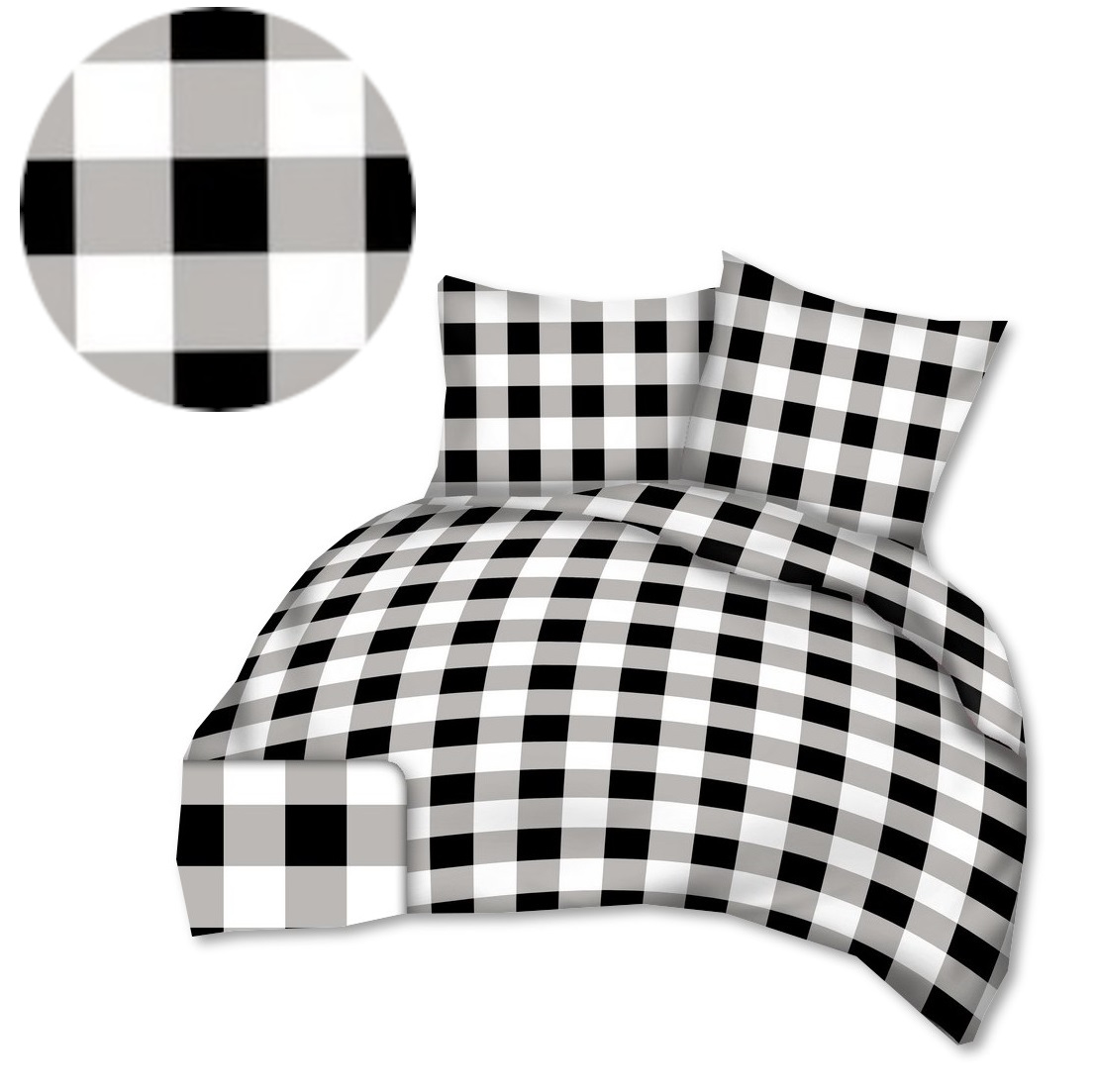 Komplet_Poscieli_z_Kory_160x200_2x70x80_Polski_Produkt_-_Krata_czarna