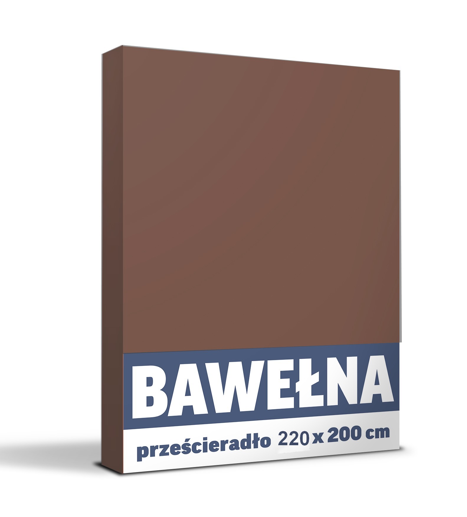 LUX_Przescieradlo_Tradycyjne_200x220CM_Bez_Gumki_BAWELNA_100%_brazowy