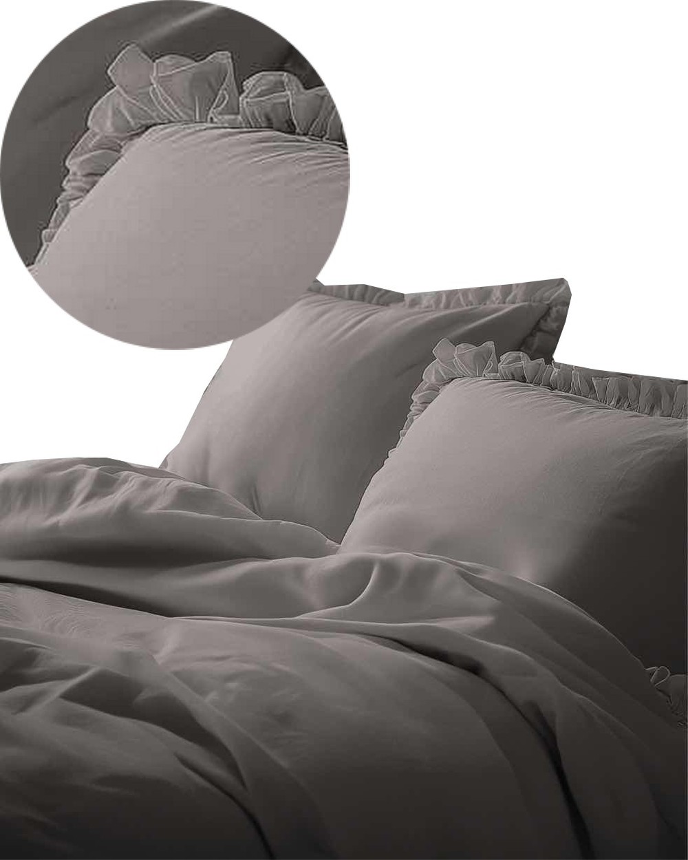 Posciel_z_falbana_220x200cm_100%_BAWELNA_posciel_w_stylu_BOHO_kolor_C.SZARY_WARM_GREY