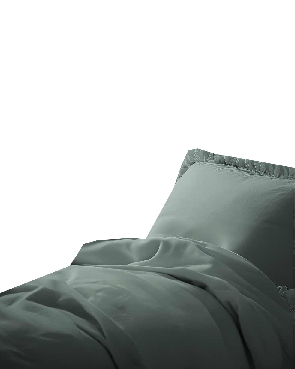 Posciel_z_falbana_140x200cm_100%_BAWELNA_posciel_w_stylu_BOHO_kolor_MIETOWA_MINT