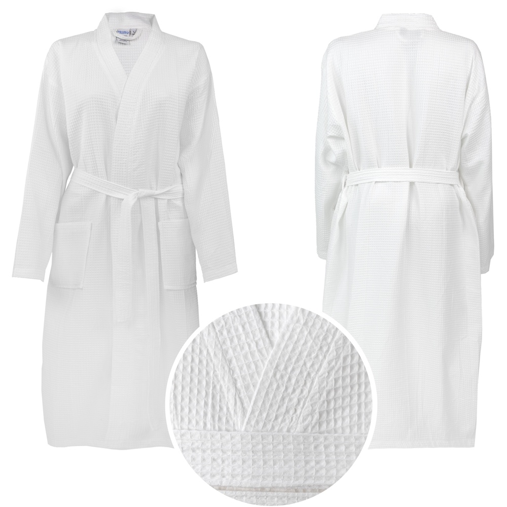 Szlafrok_Waflowy_Kimono_Bialy_Unisex_Dlugi_Miekki_Certyfikat_-_Rozmiar_M